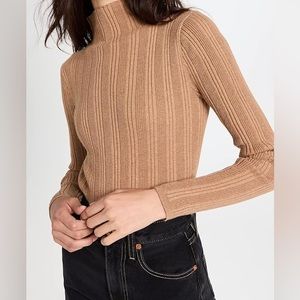 LIKE NEW Madewell Mockneck Pullover, Heather Caramel